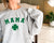 Mama & Mama's Lucky Charm St Patricks Day Sweatshirts for Mom and Baby. Mommy and Me Outfit, Shamrock Sweatshirts, Baby St Patrick's Day