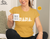Mama & Mama's Girl, Matching Mommy and Me Flower Shirts, Mustard / Natural