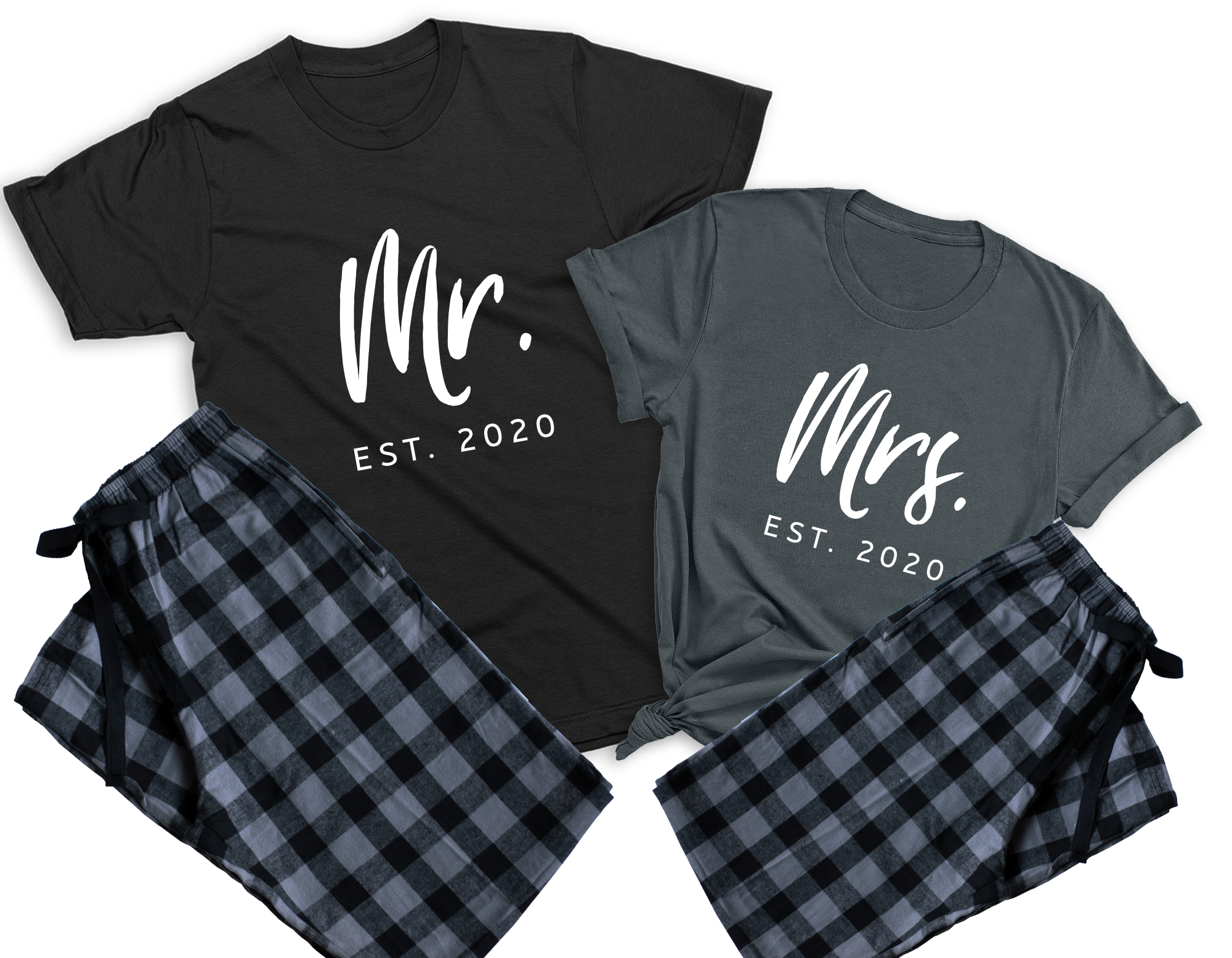 Mr. Mrs. Custom couple Pajamas Christmas loungewear teelikeyours