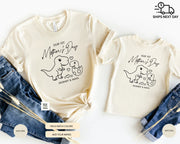 Our first Mother's day- T-Rex personalized matching Mommy and Me t-shirts, Mother's Day & new Mom gift, Dinosaur Mom Baby outfit, Unisex Dino Egg