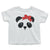 Panda Red Headband White Short Sleeve Graphic Kids T-shirt by TeeLikeYours.com