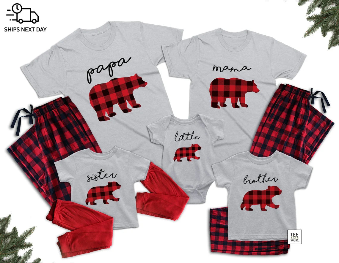 Baby bear plaid hot sale pajamas