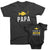 Papa and Papa's Fishing Partner_short sleeve Graphic Matching T-Shirts for Grandpa and Grandchild_Black color at TeeLikeYours.com