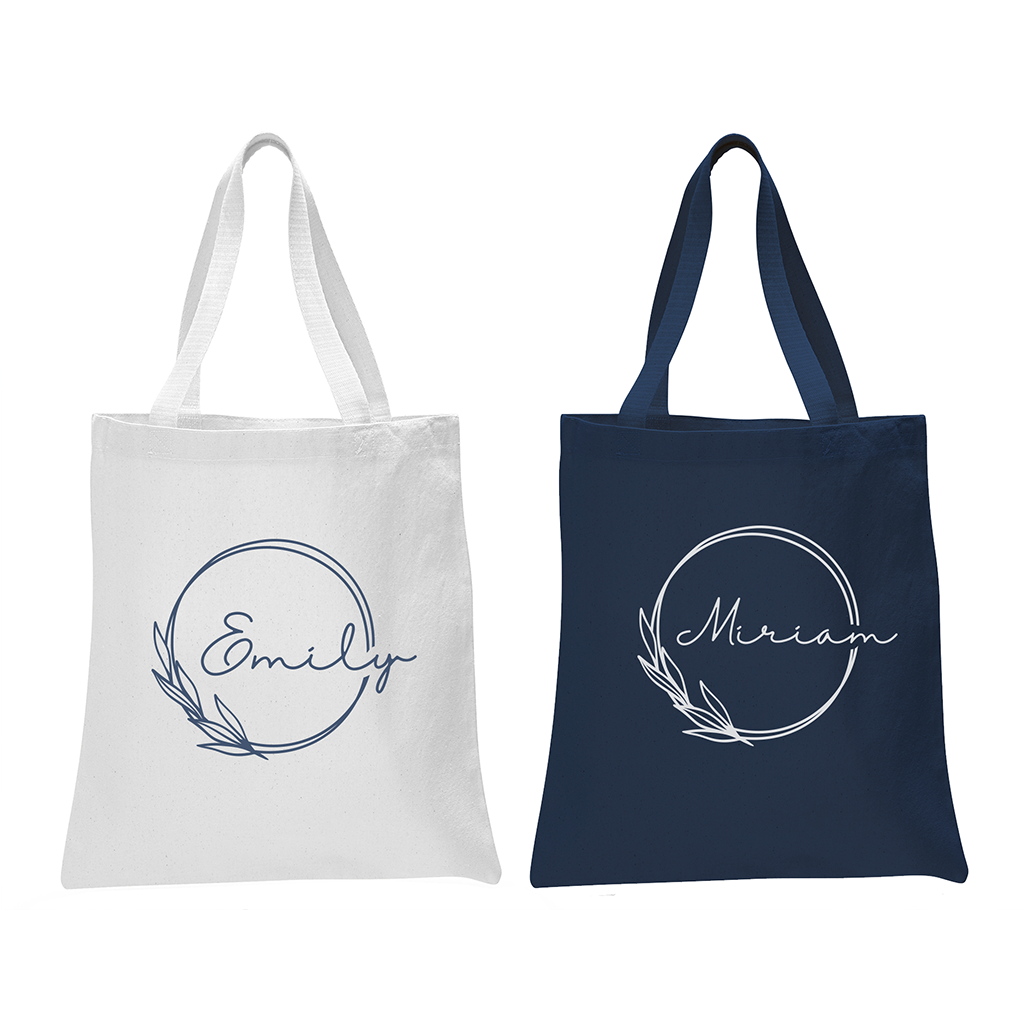 Personalized Bridesmaid Wedding party tote bags - Main Image