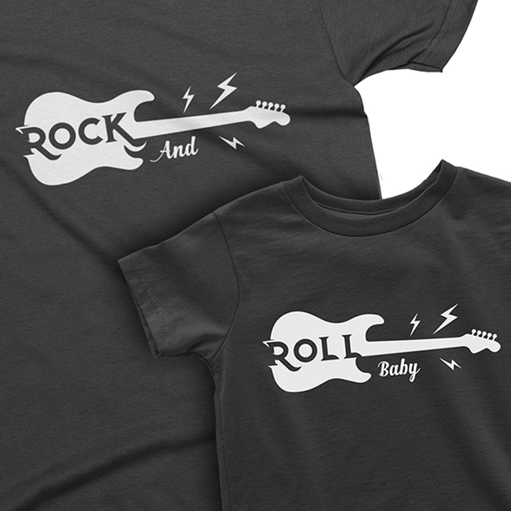 Rock'n Roll Baby Father, Son, Daughter & Baby Matching Family tshirts
