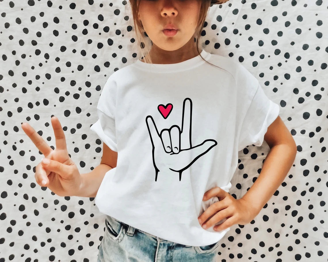 Sign Language - I love you. Mom & Baby matching outfits, Mommy and Me Shirts, Mother's Day Gift, New Mom Shirt, Mom's birthday gift