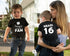 Custom fan onesie jerseys - Sister's Biggest Fan | Brother's Biggest Fan | Softball Onesie and T-shirt with name and number on back. Sibling sports custom t-shirts