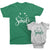 Smile - short sleeve Graphic Matching Family T-Shirts_Kelly Green-White_ at TeeLikeYours.com