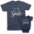 Smile - short sleeve Graphic Matching Family T-Shirts_Navy_ at TeeLikeYours.com