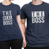 The Boss and The Real Boss - Graphic Matching T-Shirts for Couple
