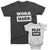 Work Hard_Play Hard - Short Sleeve Graphic Matching T-Shirts for Daddy_Mommy and Me_Black and White color at TeeLikeYours.com