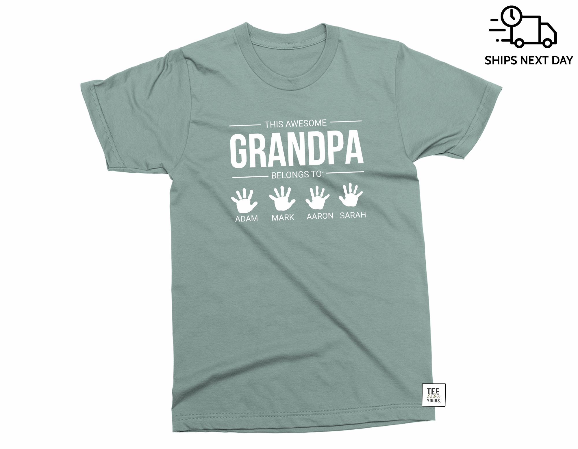 This Awesome Grandpa Personalized Grandpa t shirt with Grandkids