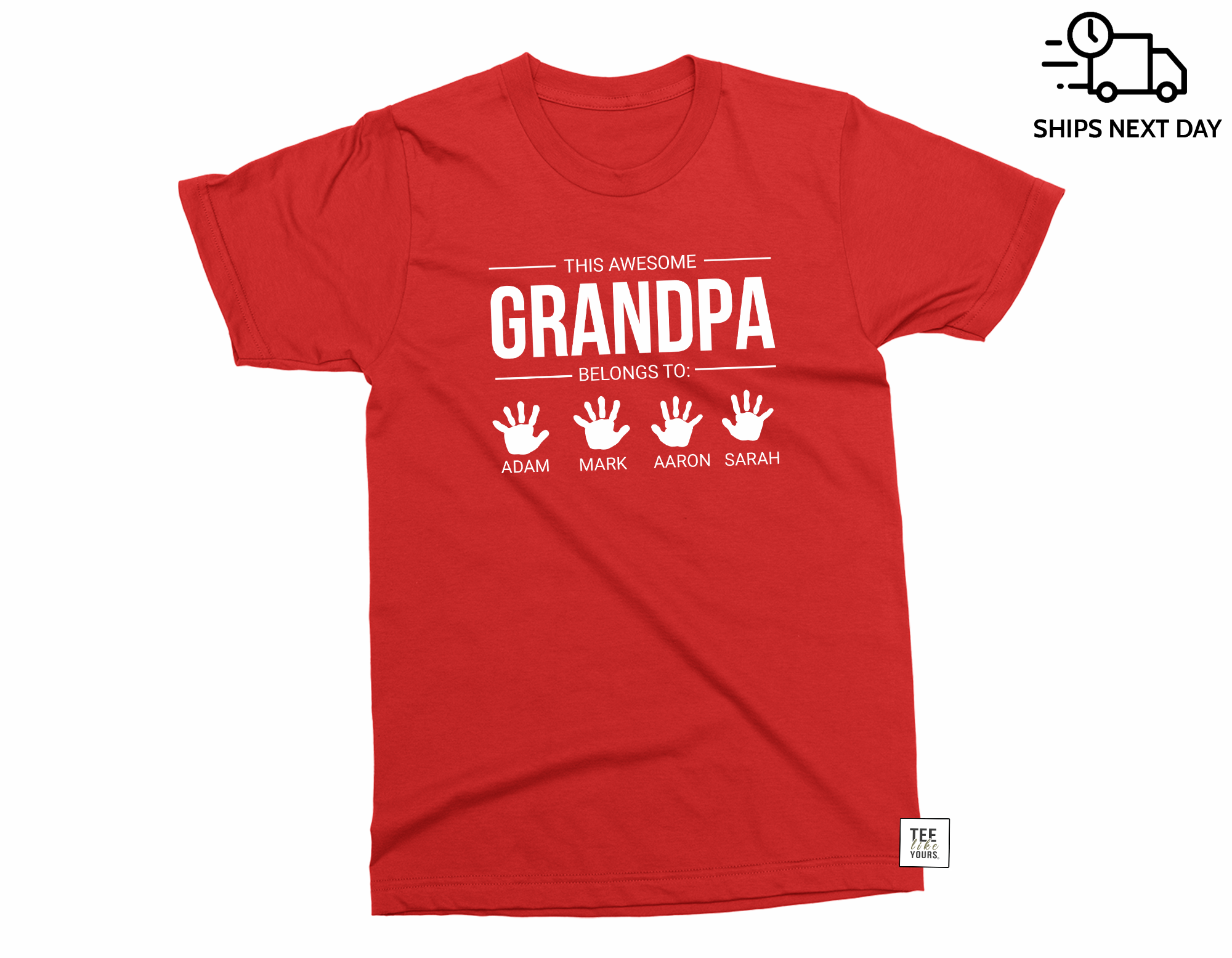 Custom Papa Shirt Personalized Fathers Day T-Shirt, Custom Grandpa